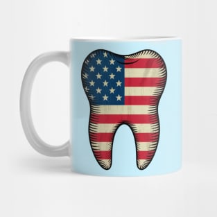 Happy 4th Of July American Dental Squad Funny Dental Assistant Mug